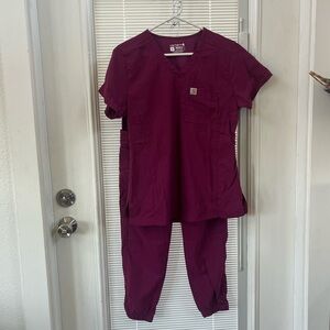 Carhartt Women's Burgundy Scrub Set